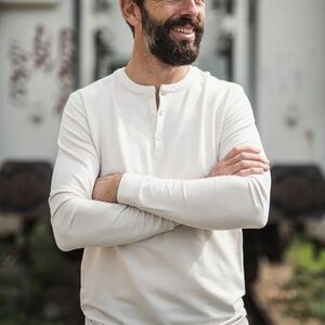 SEAGALE PERFORMANCE MERINO WOOL LONG SLEEVES HENLEY MENS SZ M